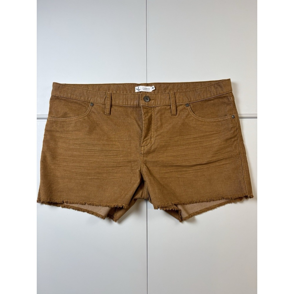 NWOT Carve Designs Oahu Shorts Corduroy Womens Sz 14 Brown 4" Inseam Dogtown